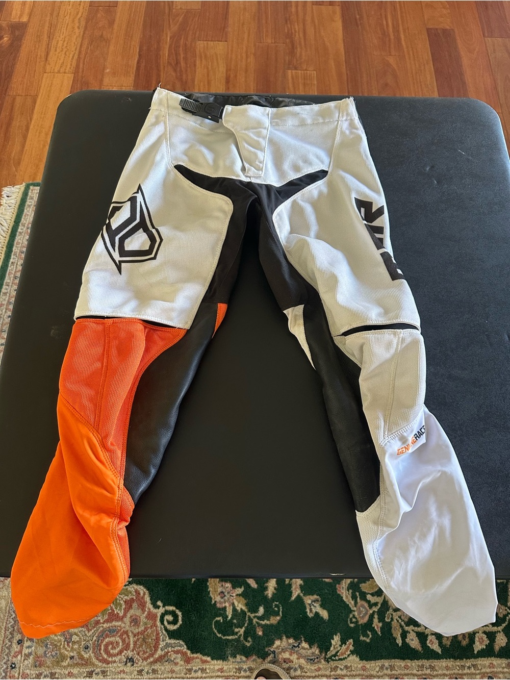 MSR NXT Men's Off-Road Motocross Pants - White, Black & Orange 32 waist
